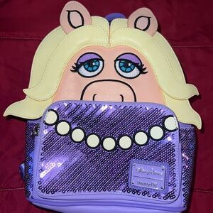 Loungefly Disney Parks Miss Piggy Backpack - Purple